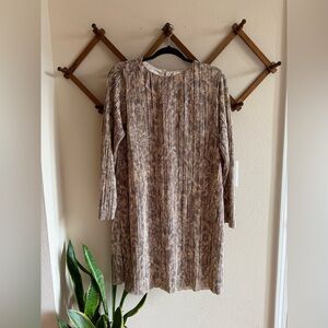 floral metallic shift dress | h&m